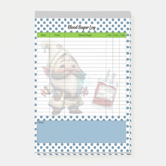 Schattigee arts GNOOM bloedsuiker log Post-it® Notes (Voorkant)