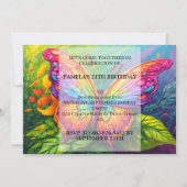 Schattigee Artsy Butterfly Tekening Verjaardagsfee Kaart (Voorkant)