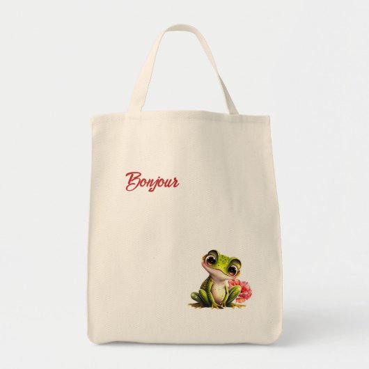 Schattigee Artsy Frog Canvas tas (Voorkant)