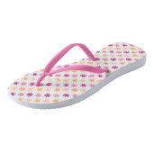 Schattigee asteriskS - Pinks en Sinaasappels Teenslippers (Schuin)