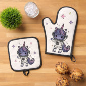 Schattigee Astro Eenhoorn Ovenwanten Ovenwant & Pannenlap Set (Top down)