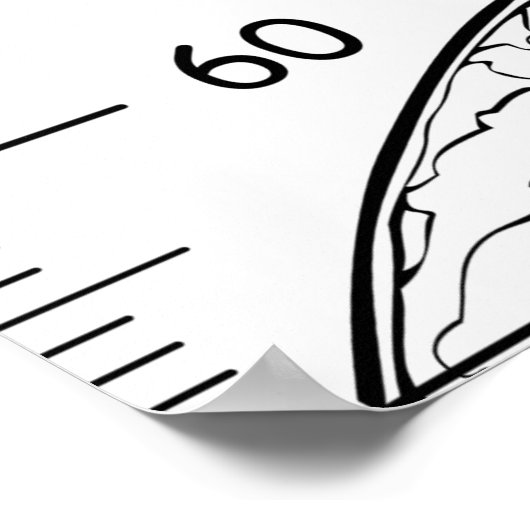 Schattigee Astronaut Comic Thema Groeikaart Poster (Hoek)