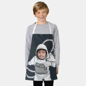 Schattigee Astronaut Custom Photo Schort (Gedragen)
