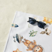 Schattigee astronaut en Schattig ruimteavontuur Strandlaken (In situ)