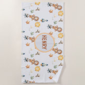 Schattigee astronaut en Schattig ruimteavontuur Strandlaken (Voorkant)