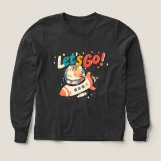 Schattigee astronaut met een raket in de ruimte