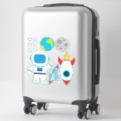 Schattigee Astronaut Raketschip Space Theme Sticke Sticker (Koffer)