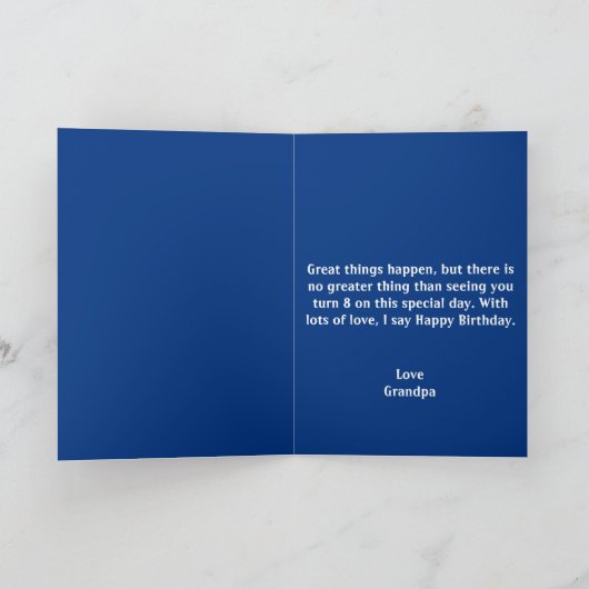 Schattigee astronaut ruimteraket Mars Blue 8e verj Kaart (Binnen)