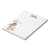 Schattigee astronaut Space Adventure gepersonalise Notitieblok (Linkerzijde)