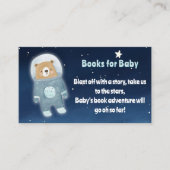 Schattigee astronaut Space Beer Boeken voor Baby V Informatiekaartje (Voorkant)