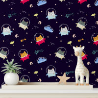 Schattigee Astronaut Space Cat Modern Kinder Patro