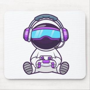Schattigee astronaut spelen VR Game Cartoon Muismat