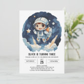 Schattigee astronautenjongen van de moderne tijd kaart (Staand voorkant)