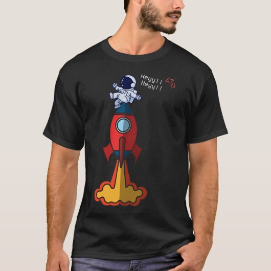 Schattigee Astroraket T-shirt (Voorkant)