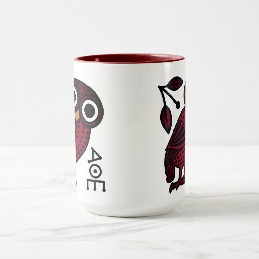 Schattigee Atheense Uil Munt Oudgrieks Mok (Midden)