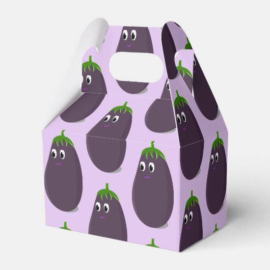 Schattigee aubergine print bedankdoosjes (Achterkant)