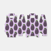 Schattigee aubergine print bedankdoosjes (Uitgevouwen)