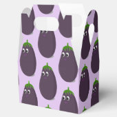 Schattigee aubergine print bedankdoosjes (Geopend)