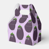 Schattigee aubergine print bedankdoosjes (Voorkant Zijde)
