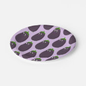 Schattigee aubergine print papieren bordje (Gekanteld)