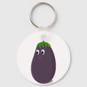 Schattigee aubergine print sleutelhanger (Voorkant)