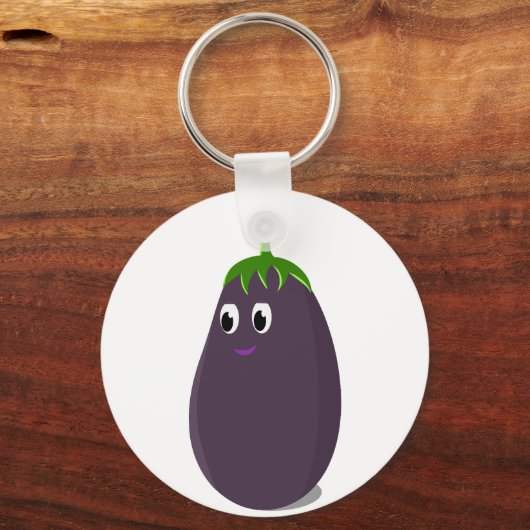 Schattigee aubergine print sleutelhanger (Voorkant)