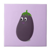Schattigee aubergine print tegeltje (Voorkant)