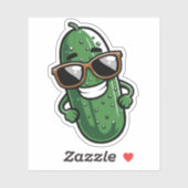 Schattigee augurk custom-cut vinyl Stickers (Vel)