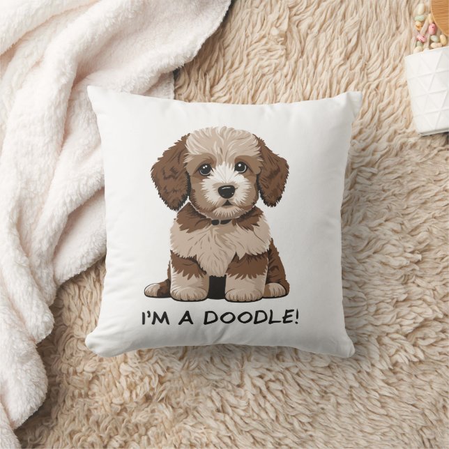 Schattigee Aussiedoodle Puppy - Ik ben een Doodle! Kussen (Deken)