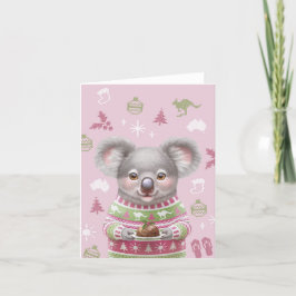 Schattigee Australian Animal Christmas Kaart - Koa