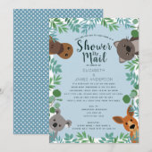Schattigee Australian Critters Baby shower per pos Kaart (Voorkant / Achterkant)