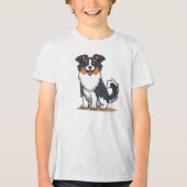 Schattigee Australian Shepherd-23144 Tri-Blend Shirt (Voorkant)