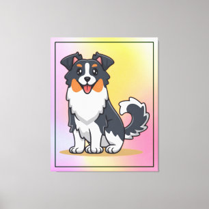 Schattigee Australian Shepherd-23145 Canvas Afdruk