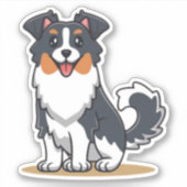 Schattigee Australian Shepherd-23145 Sticker (Voorkant)