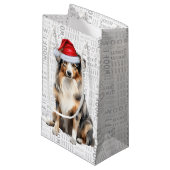 Schattigee Australian Shepherd Christmas Dog Klein Cadeauzakje (Voorkant Gekanteld)