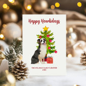 Schattigee Australian Shepherd Dog Family Kerstmis Feestdagenkaart