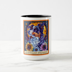 Schattigee Australian Shepherd Dog Tarot Kaart Mok