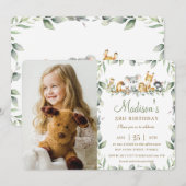 Schattigee Australische Dieren Groen Verjaardagsfo Kaart (Voorkant / Achterkant)