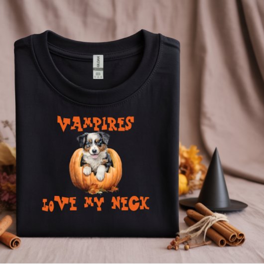Schattigee Australische herder Halloween sinaasapp T-shirt