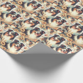 Schattigee Australische herder  schilderij Cadeaupapier (Hoek)