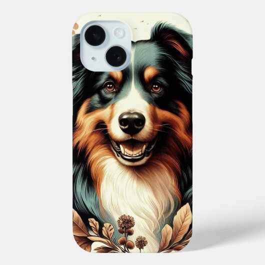 Schattigee Australische herder schilderij Case-Mate iPhone Case (Achterkant)