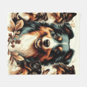 Schattigee Australische herder schilderij Fleece Deken (Voorkant (Horizontaal))