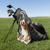Schattigee Australische herder schilderij Golfhanddoek (Groen)