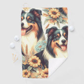 Schattigee Australische herder  schilderij Golfhanddoek (Insitu)