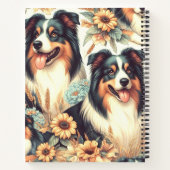 Schattigee Australische herder schilderij Notitieboek (Achterkant)