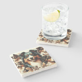 Schattigee Australische herder schilderij Stenen Onderzetter (Zijkant)