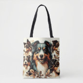 Schattigee Australische herder schilderij Tote Bag (Voorkant)