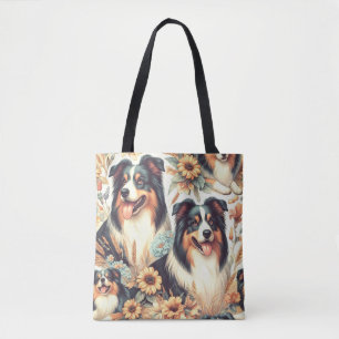 Schattigee Australische herder  schilderij Tote Bag