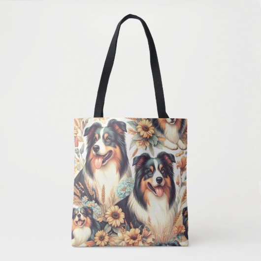 Schattigee Australische herder  schilderij Tote Bag (Voorkant)