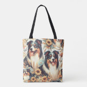 Schattigee Australische herder  schilderij Tote Bag (Achterkant)
